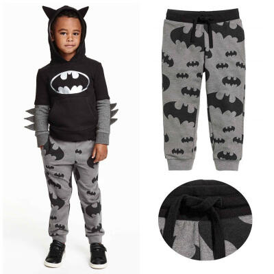 

Cotton Baby Boys Kids Batman Printed Pants Casual Trousers Fit 2-7 Years