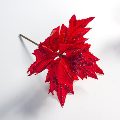 

Christmas Party Simulation Leaves Ornament Tree Decoration Artificial Flowers