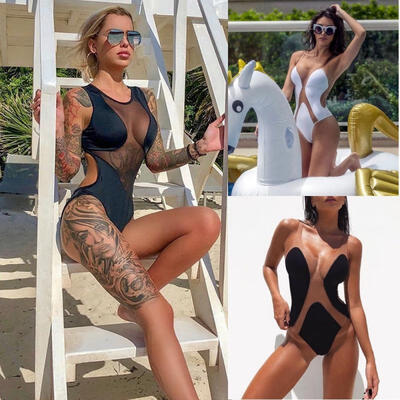 

US Women One-Piece Swimsuit Beachwear Swimwear Push-up Monokini Bikini Bathing