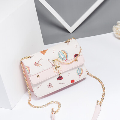 

Summer ins shoulder girl 2019 Joker student chain messenger bag fashion summer fresh
