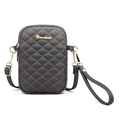 

Nylon one-shoulder oblique small handbag mini-mobile phone bag simple set of vertical pocket bag canvas bag
