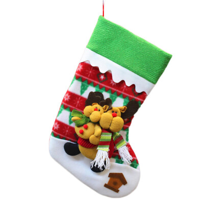 

Toponeto Christmas Santa Socks Candy Gift Bag Ornament Party Xmas Tree Hanging Decoration