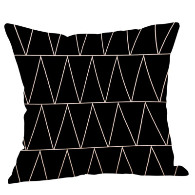 

Siaonvr Black&White Pattern Printed Cotton Linen Throw Pillow Cases Sofa Cover Decor