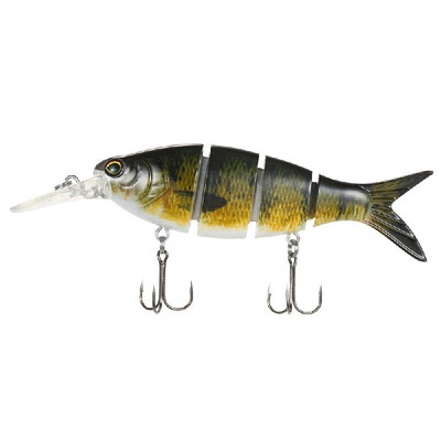 

Lixada Fishing Lure 4 Sections Hard Lure 3D Simulation Bait Big Segmented Artificial Bait VIB Bait Treble Hook Fishing Tool