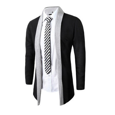 

Gobestart Stylish Men Fashion Cardigan Jacket Slim Long Sleeve Casual Coat