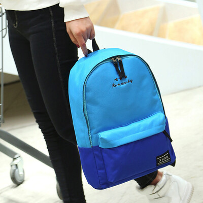 

Tailored Women Men Girl Boy Pathwork Zipper Backpack School Bags Fashion Shoulder Bag