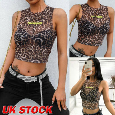 

Womens Sleeveless Summer Bustier Crop Top Vest Casual Tank Tops Blouse T-Shirt