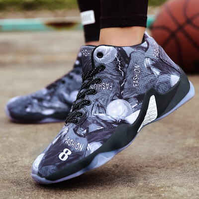 

Mens shoes basketball shoes mens boots breathable non-slip blue sneakers