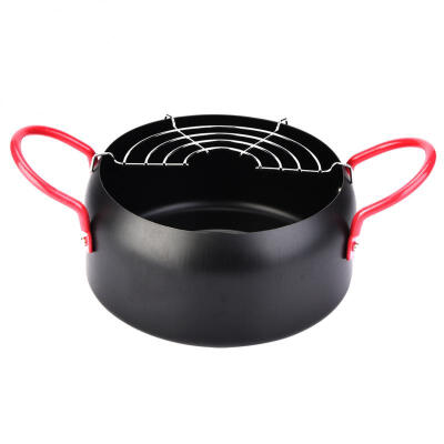 

Greensen Household Kitchen Cooking Fryer Round Frying Pot With Oil Strainer For Gas And Induction Cooker