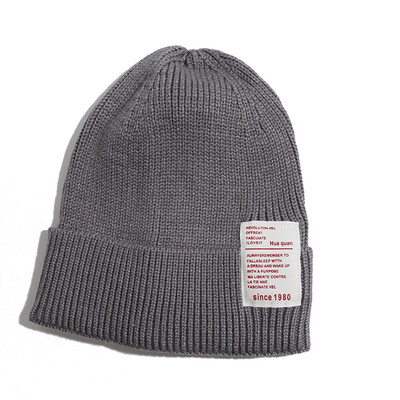 

Fall&Winter 2019 New Wool Hat Female Korean Edition Chao Warm Alphabet Sticker Knitted Hat Male Ear Sheath Cold Hat