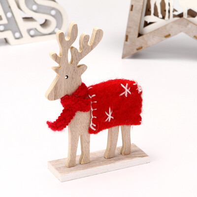 

Siaonvr Mini Trees with Snowmen Reindee with Wood Base Bottle Ornaments Decoration