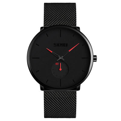 

SKMEI Simple Men Quartz Wristwatches Waterproof Business Watch With Stainless Steel Strap 9185