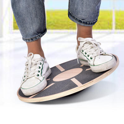 

Greensen Anti-slip Wooden Wobble Balance Board for Fitness Training Rehabilitation Exercise