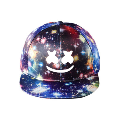 

DJ Marshmello Mask Kids Boys Galaxy Starry Sky Baseball Cap Hip Hop Hat Holiday