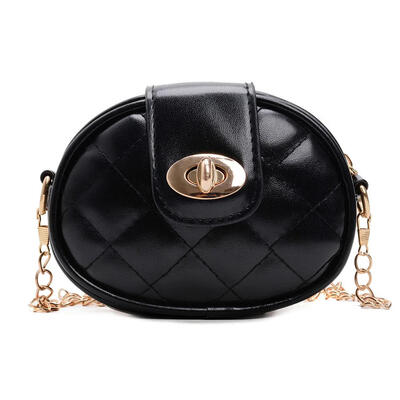 

Fashion Lattice Shoulder Handbags PU Leather Women Kids Chain Crossbody Bag