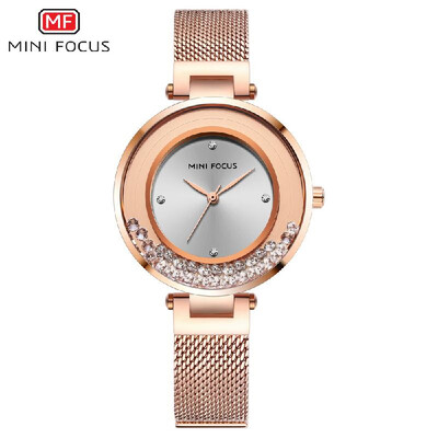 

MINI FOCUS MF0254L Woman Quartz Watch Decorative Diamonds Outdoor Waterproof Female Wristwatch