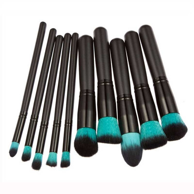 

〖Follure〗10pcs Black Makeup Brushes Set Powder Foundation Eyeshadow Tool BK