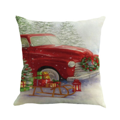 

Siaonvr Christmas Pillow Cover Pillowcases Decorative Sofa Cushion Cover 45x45cm