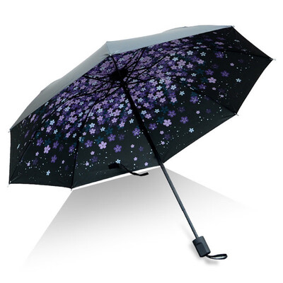 

Outdoor Creative Umbrella UV Plastic Umbrellas Three Fold Folding