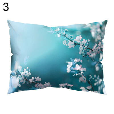 

Fresh Pillow Case Plant Flower Soft Cushion Cover Home Office Car Decoration