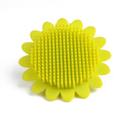 

Baby Bath Brushes Sunflower-shaped Wash Pad Silicone Shower Cleaning Care