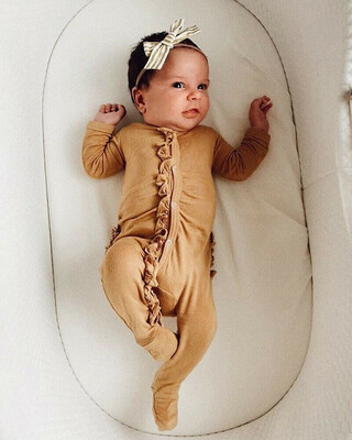 

Infant Baby Girls Ruffle Romper Bodysuit Jumpsuit Headband Clothes Sleepwear
