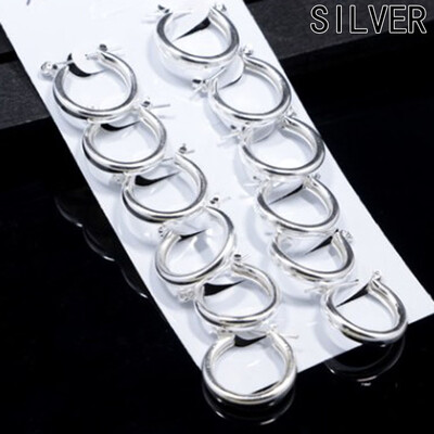 

6 Pairs Allergy Free Earrings Cute Smooth Ear Button Small Ear Ring Ear Jewelry Punk Unique Popular Simple Charm Earing