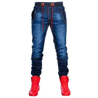 

Tailored Mens Fashion Denim Cotton Solid Straight Pocket Trouser Distressed Jeans Pant