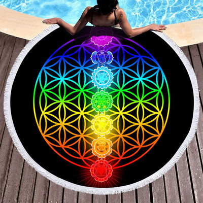 

Toponeto 1 PC Round Beach Pool Home Shower Towel Blanket Table Cloth Yoga Mat