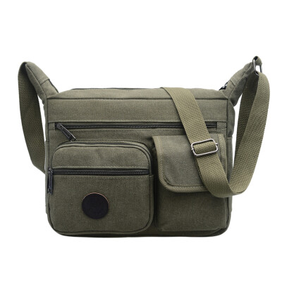 

Mens Canvas Bag Mens Korean Edition Leisure Single Shoulder Slant Bag Multi-pocket Light Electrical Bag Bag