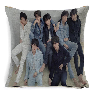 

CAR-TOBBY Kpop BTS MAP of The Soul Personal Home Decoration Sofa Throw Pillow Case Cushion Covers Zippered Pillowcase