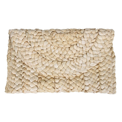 

Retro Women Envelope Flap Clutch Purse Long Weave Wallet Summer Beach Straw Bag
