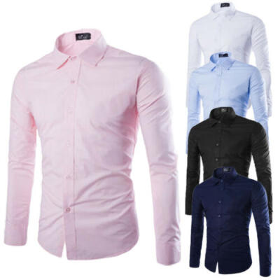 

Fashion Mens Luxury Casual Stylish Slim Fit Long Sleeve Casual Dress Shirts Gift