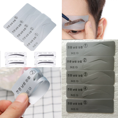 

〖Follure〗5 Styles Template Eyebrow Drawing Card Brow Make-Up Grooming Stencil Card