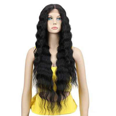 

〖Follure〗Womens Fashion Wig Black Synthetic Hair Long Wigs Wave Curly Wig