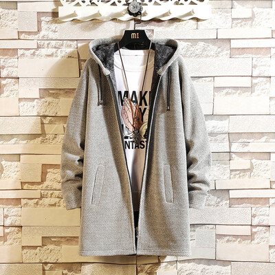 

Toponeto Mens Autumn Winter Casual Solid Hoodie Jacket Coat