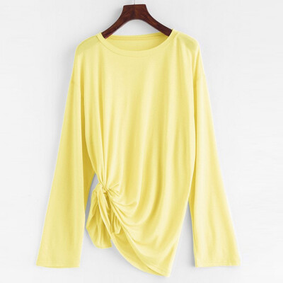 

Roseonmyhand Fashion Womens Casual O-Neck Blouse Solid T-Shirt Long Sleeve Loose Tops