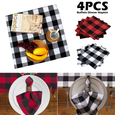 

4pcs Wedding Table Napkin Cotton Napkin Handkerchief Cloth 50cm x 50cm for Diner Party Xmas Supply Wedding Favors