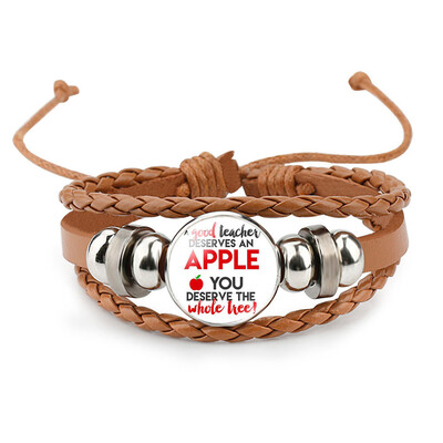 

Teach Teacher Multilayer Woven Bracelets Bangles For Men Women Fashion Jewelry Gifts