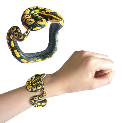 

Siaonvr Simulation Resin Animal Python Bracelet Handmade Painted PVC Material Toy