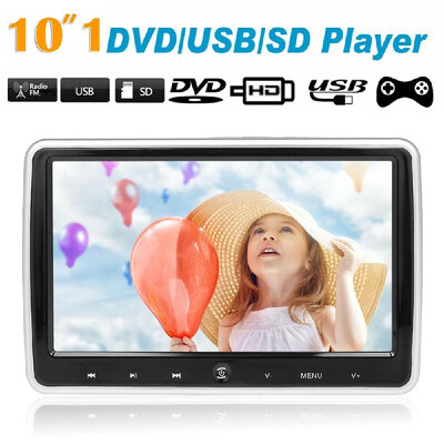 

JD-1018D 101 Inches Car Headrest DVD Player Auto Monitor Touch Button Built-in Speakers Support Game Disk FM IR HD Input AV IN OU