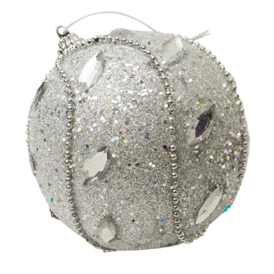 

Tailored Christmas Rhinestone Glitter Baubles Balls Xmas Tree Ornament Decoration 8CM