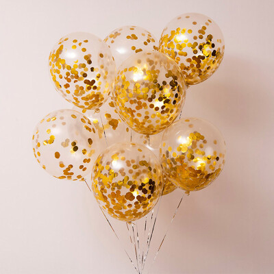 

Jingtang network red transparent sequins confetti balloon wedding wedding room decoration balloon birthday party layout creative wedding supplies 20 Pack