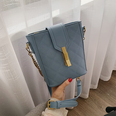 

Net red handbag 2019 new fashion bucket bag wild chain shoulder bag summer small fresh ins messenger bag