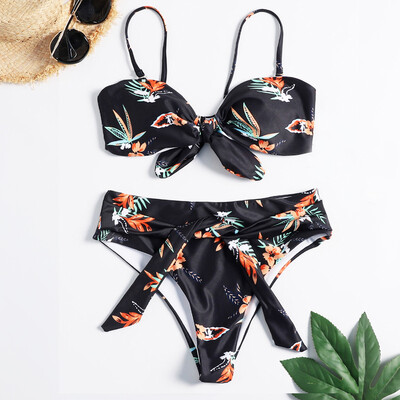 

Roseonmyhand Women Floral Print Bikini Set Swimming Two Piece Swimsuits Swimwear Beach Suit