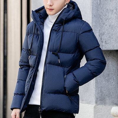 

Gobestart Mens Winter Leisure Zipper Hoodie Down Jackets Stand Collar Coat Outwear Tops
