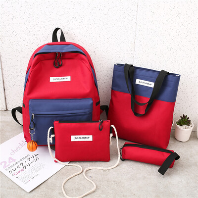 

Contrasting Korean version of shoulder bag female small fresh Mori girl backpack Joker junior high school high school student bags
