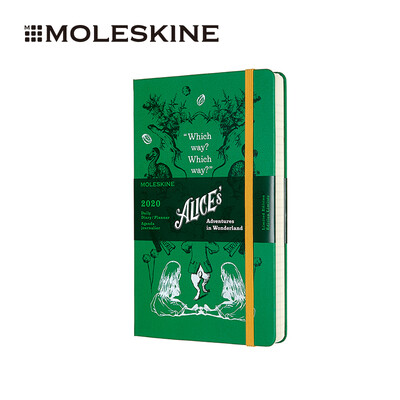 

MOLESKINE 2020 12-month special edition Alice hard-faced diary this week notebook this hand green - large diary 8677