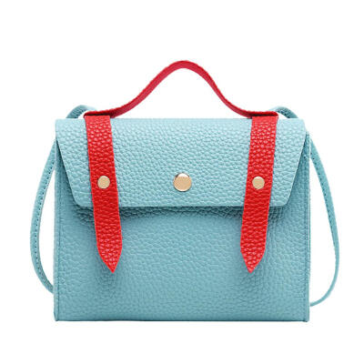 

Litchi Candy Color Shoulder Messenger Handbags Women Flap Crossbody Bags