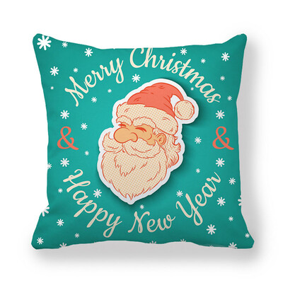 

New Christmas English Printing Pillow Case Glitter Sofa Throw Cushion Cover Home Decor kissenbezug